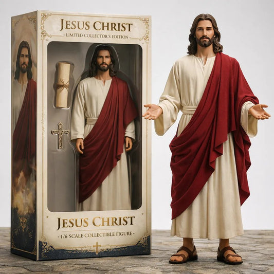 (🎁Paskutinė diena su 50 % nuolaida)🙏✝️Jėzaus Kristaus riboto leidimo kolekcinis paveikslas, 1/6 mastelio-LT