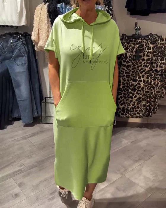 💥🔥👗[S-5XL] New Summer Plus Size Hoodie Dress, Comfortable and Breathable, Loose and Oversized Style for Summer 2025-GR