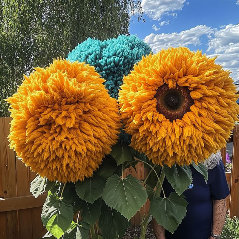 🌻 Čudovit velikanski medvedek Sončnica 🔆-SI