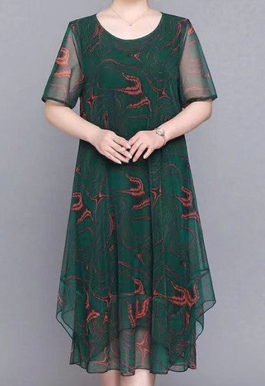 🌺Elegantne, opuštene haljine od šifona u velikim veličinama-SL
