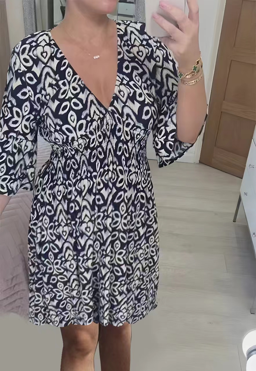 👗Mini obleka z V-izrezom-SI