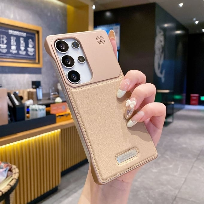 Berėmės odinės dėklas su integruotu magnetizmu ir aromaterapija, skirtas „Samsung Galaxy S25 S24 S23 S22 Ultra“-LT