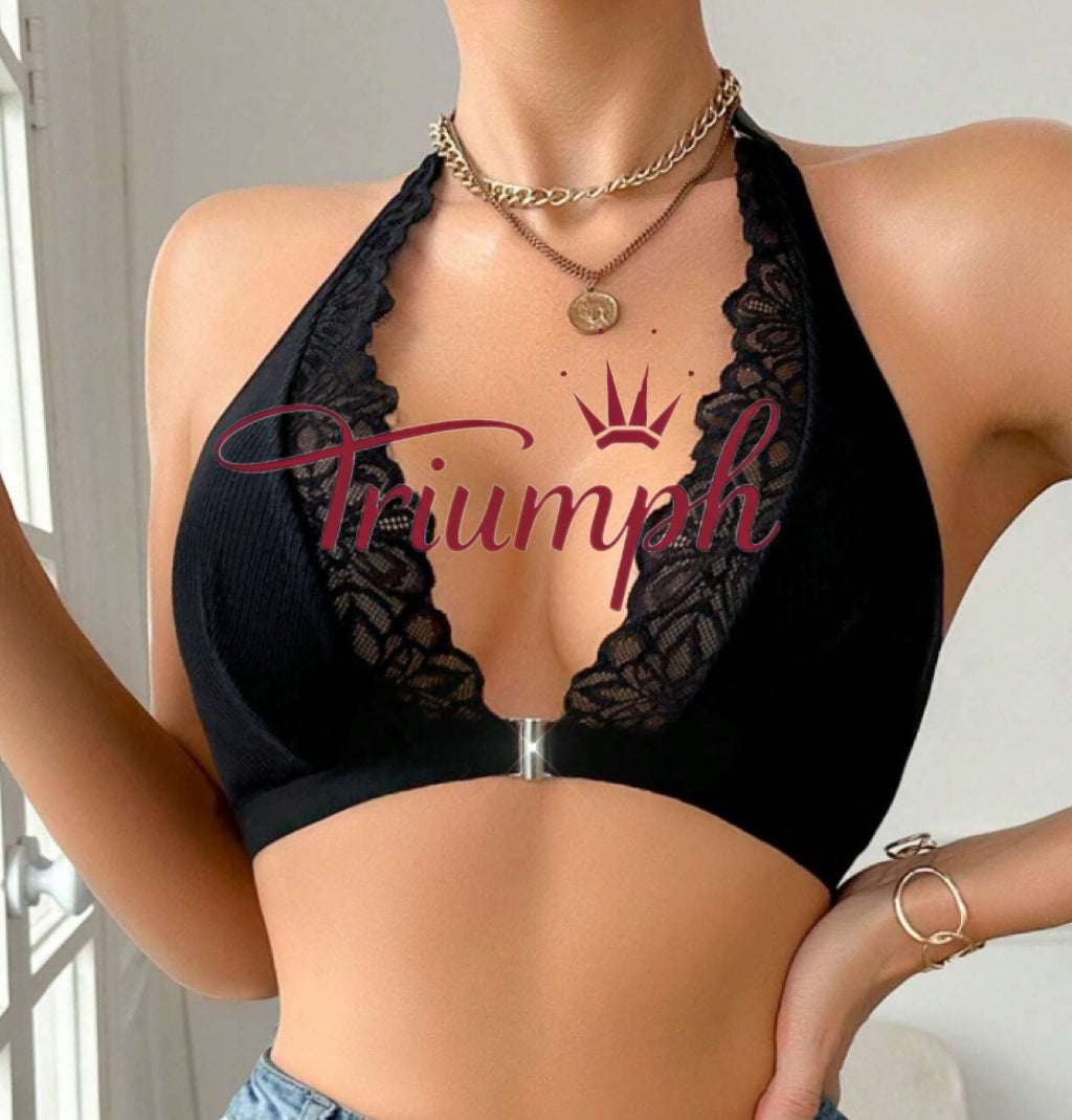Triumph - 4 buc 💥 Sutien sexy cu dantelă frontală și cataramă romantică