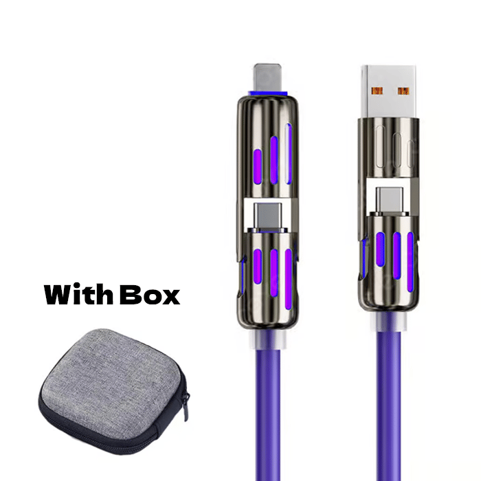 🔥Καλώδιο φόρτισης USB 4 σε 1, Γρήγορη φόρτιση⚡-GR