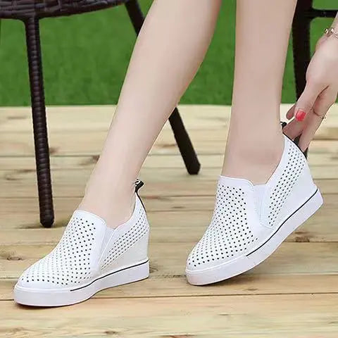 🔥【34-41】Γυναικεία casual παπούτσια για το καλοκαίρι του 2025 με απαλό δέρμα και χοντρή σόλα-GR