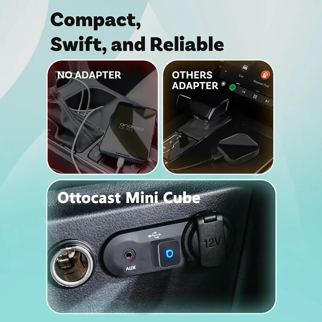 Brezžični adapter Ottocast Mini 3.0 Ultra Cube za Android Auto CarPlay-GR
