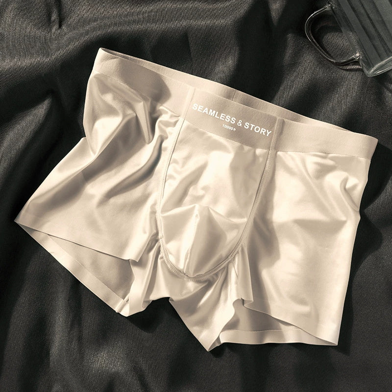(3 τεμ.) Ανδρικά εσώρουχα Elegant Ice Silk από την Mulberry Silk με αντιμικροβιακή προστασία-GR