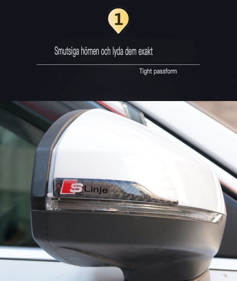Anglies pluošto veidrodėlio lipdukas su apsauga nuo smūgių ir logotipu-LT