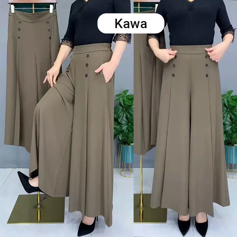 ✨Pantalones anchos con pliegues y estilo-ES