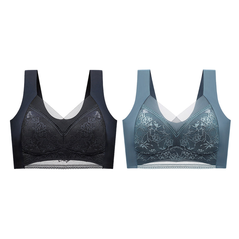 👙 Super patogi ir minkšta moteriška nėriniuota liemenėlė be plieninio žiedo【✨1 + 1 nemokamai】-LT