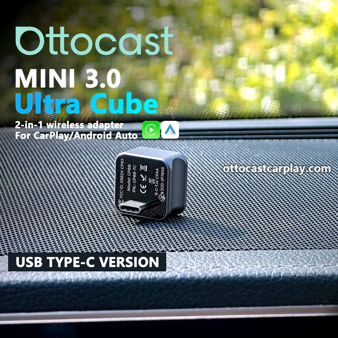 Brezžični adapter Ottocast Mini 3.0 Ultra Cube za Android Auto CarPlay-GR