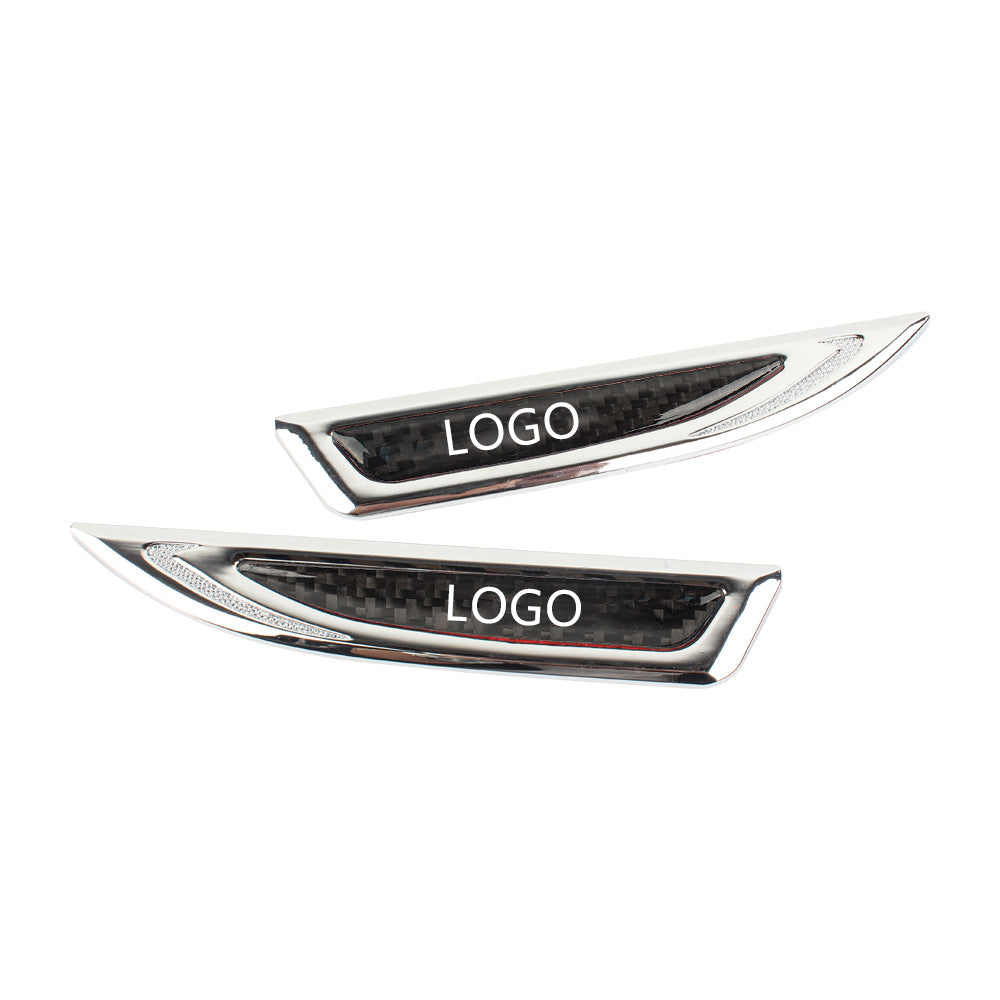 Universalus automobilio ženklelis su logotipu, pritaikomas metalinis automobilio lipdukas (2 vnt.)-LT