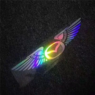 3D angelo sparnų lazerinis automobilio lipdukas ✧4 vnt.✧-LT