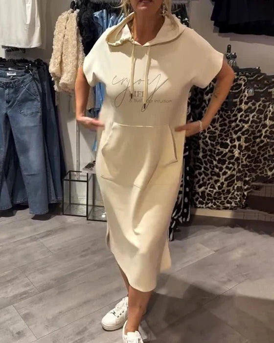 💥🔥👗[S-5XL] New Summer Plus Size Hoodie Dress, Comfortable and Breathable, Loose and Oversized Style for Summer 2025-GR