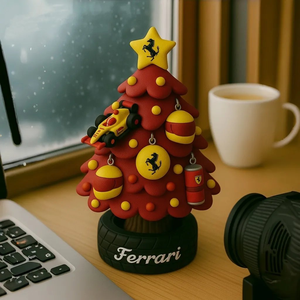 🎄🏎️ Miniaturno božično drevesce v stilu ekipe F1-GR