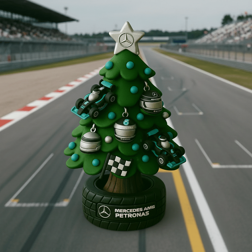 🎄🏎️ Miniaturno božično drevesce v stilu ekipe F1-GR