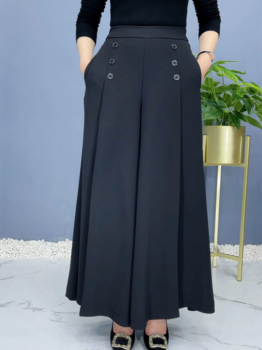 ✨Pantalones anchos con pliegues y estilo-ES