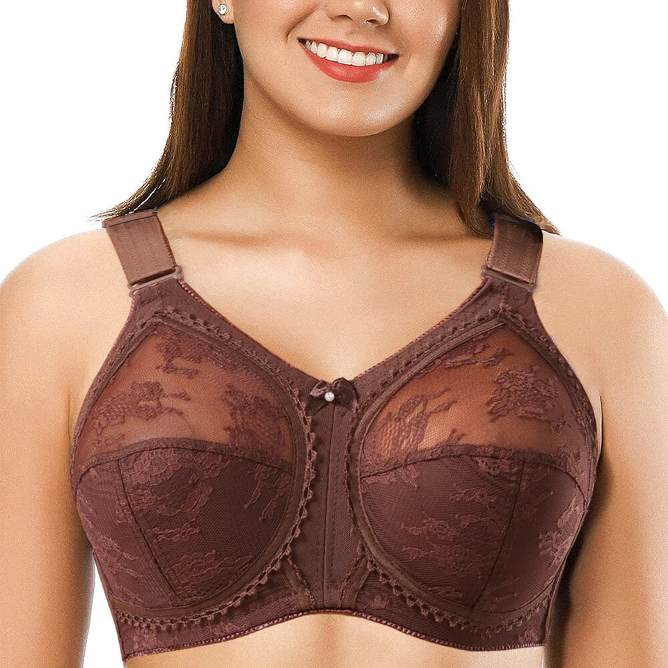 💖Triumph® 4 τμχ. πακέτο ✨Διαφανές σουτιέν χωρίς επένδυση για μεγάλο στήθος-GR